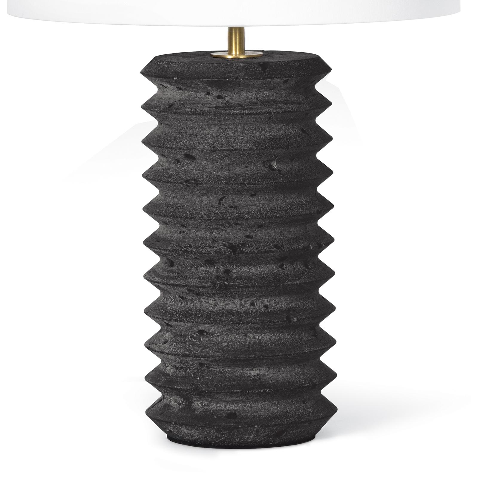 Noir Column Travertine Lamp | Regina Andrew Detroit